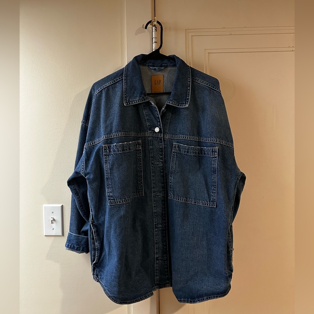 Gap Oversized Denim Shacket | Dark Wash | Size L